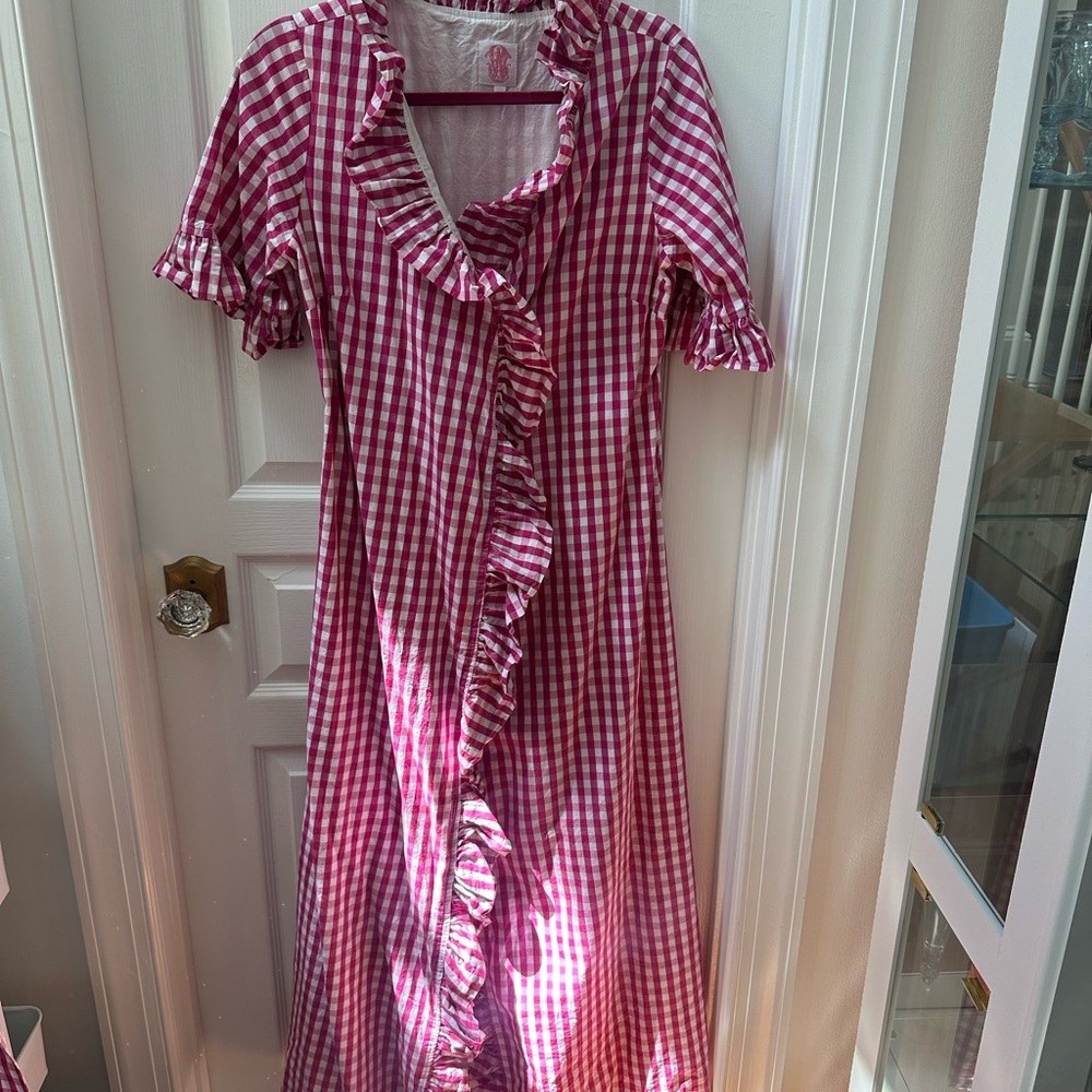 Elizabeth Wilson Pink Gingham Ruffle Dress
